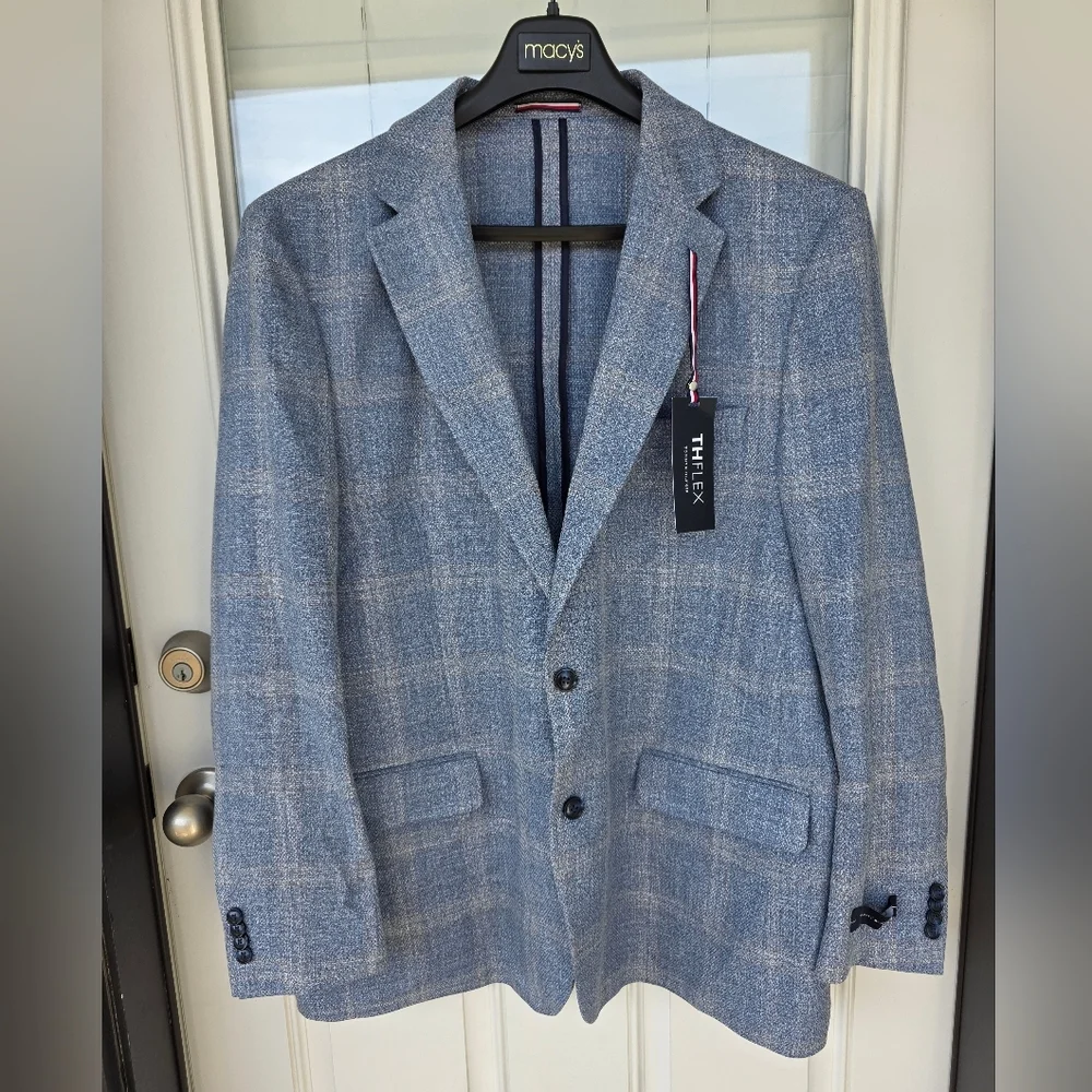 Tommy Hilfiger Men Modern-Fit Wool TH-Flex Stretch Suit Separate Jacket 46R $295